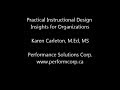 Practical Insights for Instructional Design in Organizations