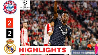 Bayern Munich vs Real Madrid HIGHLIGHTS (2-2): Sane, Kane & Vinicius Jr GOALS.