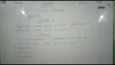 Class 4 (Computer), Chapter #7 Short Q/A #1.