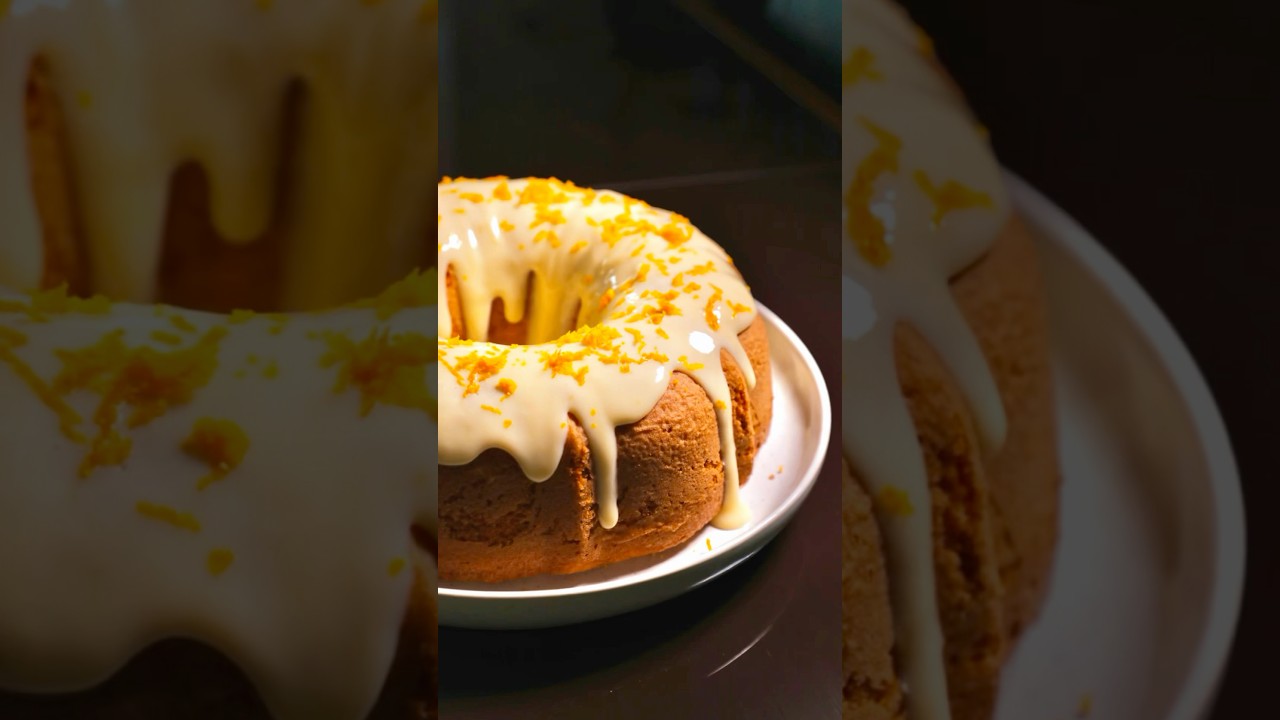 Bolo de Laranja com Cobertura de Creme de Laranja 🍊🍊 