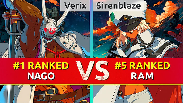 GGST ▰ Verix (#1 Ranked Nagoriyuki) vs Sirenblaze (#5 Ranked Ramlethal). High Level Gameplay