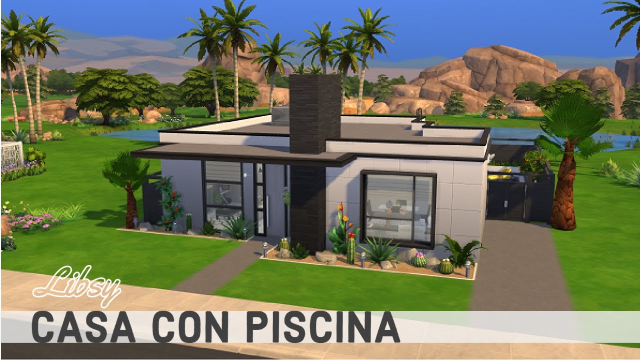 CASA CON PATIO Y PISCINA | SPEED BUILD | LOS SIMS 4 | NO CC + LINK DE ...