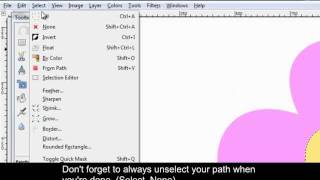 Gimp Paths Tool- Beginner Tutorial HD