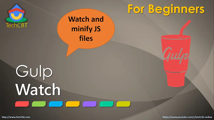 Gulp JS: Gulp Watch in 15 min (minify JS files)