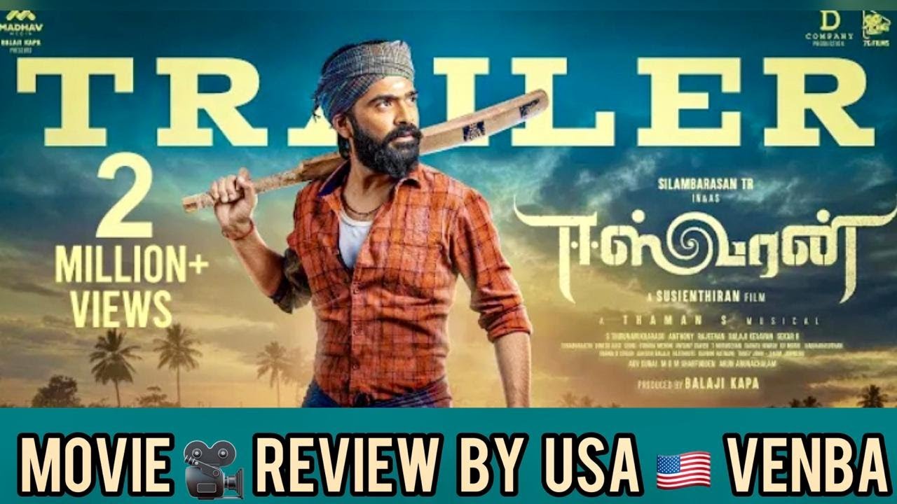 Easwaran Trailer Review by USA 🇺🇸 Venba | Silambarasan TR | Susienthiran | Abler HD Canada 🇨🇦