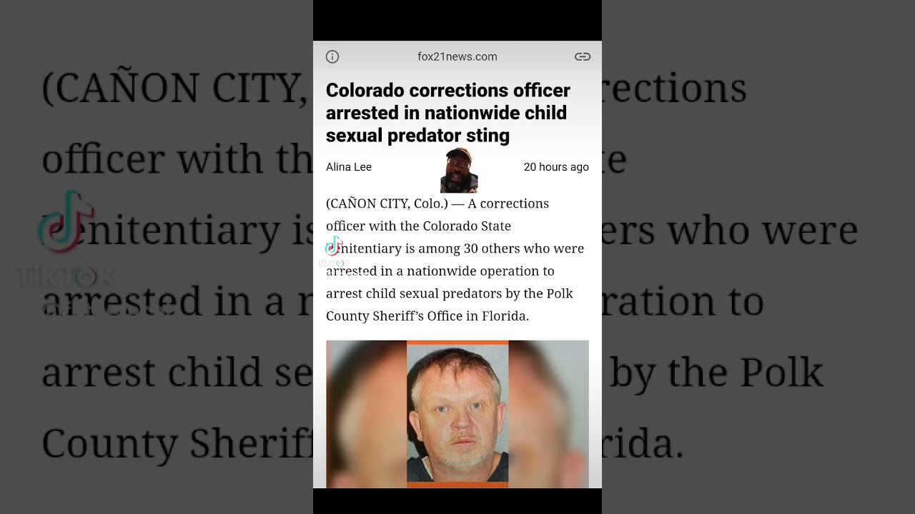 ⁣Corrections Officer busted in nationwide predator sting. #colorado