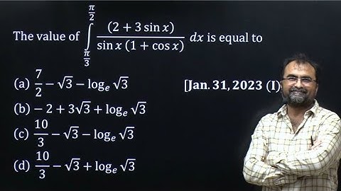 IIT JEE Main PYQ Definite Integration 31 January 2023 shift 1