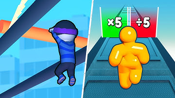 Satisfying Mobile Games 2023 - Roof Rails, Tall Man Run, A-Z Run, Race Master 3D, Shape Shifting...