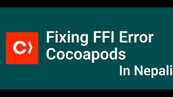 Fixing FFI Error (CocoaPods) Using Brew on M1 Chip