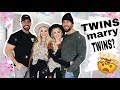 Twins married twins?! | Then had triplets | Gemma and Jade Mukbang | SNOW DAY!