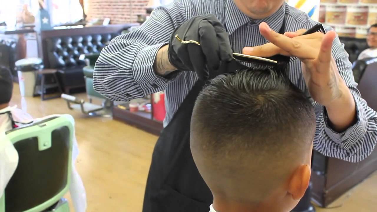 Barber shop kids haircut - YouTube