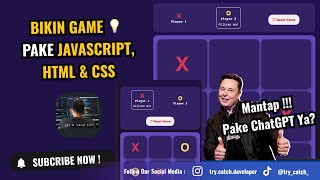 Bikin Game pake Javascript, HTML dan CSS. Belajar Coding Lewat Game (Tic Tac Toe) screenshot 2