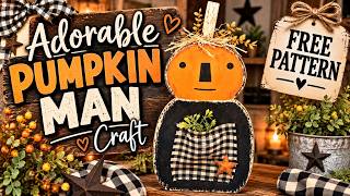 Details Adorable Primitive Pumpkin Man DIY | FREE Pattern! 🎃 Update