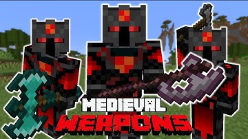 Minecraft | MEDIEVAL WEAPONS MOD (NEW Swords, Axes and More!) Mod Showcase