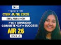 Meet CSIR NET AIR 26 SHIVANI SINGH  - PYQ+ REVISION+ CONSISTENCY = SUCCESS