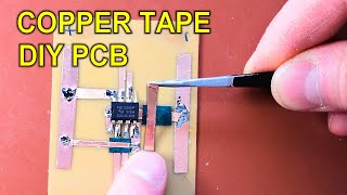 Copper Tape Circuit Board with 555 timer prototype