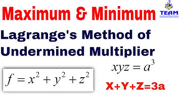 Maximum and Minimum of f(x,y,z) using  Lagrange