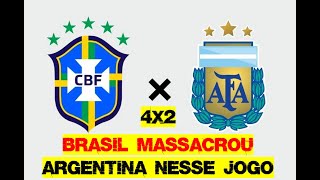 BRASIL 4x2 ARGENTINA | AMISTOSO | SHOW DE RONALDINHO, RONALDO E RIVALDO | Melhores Momentos