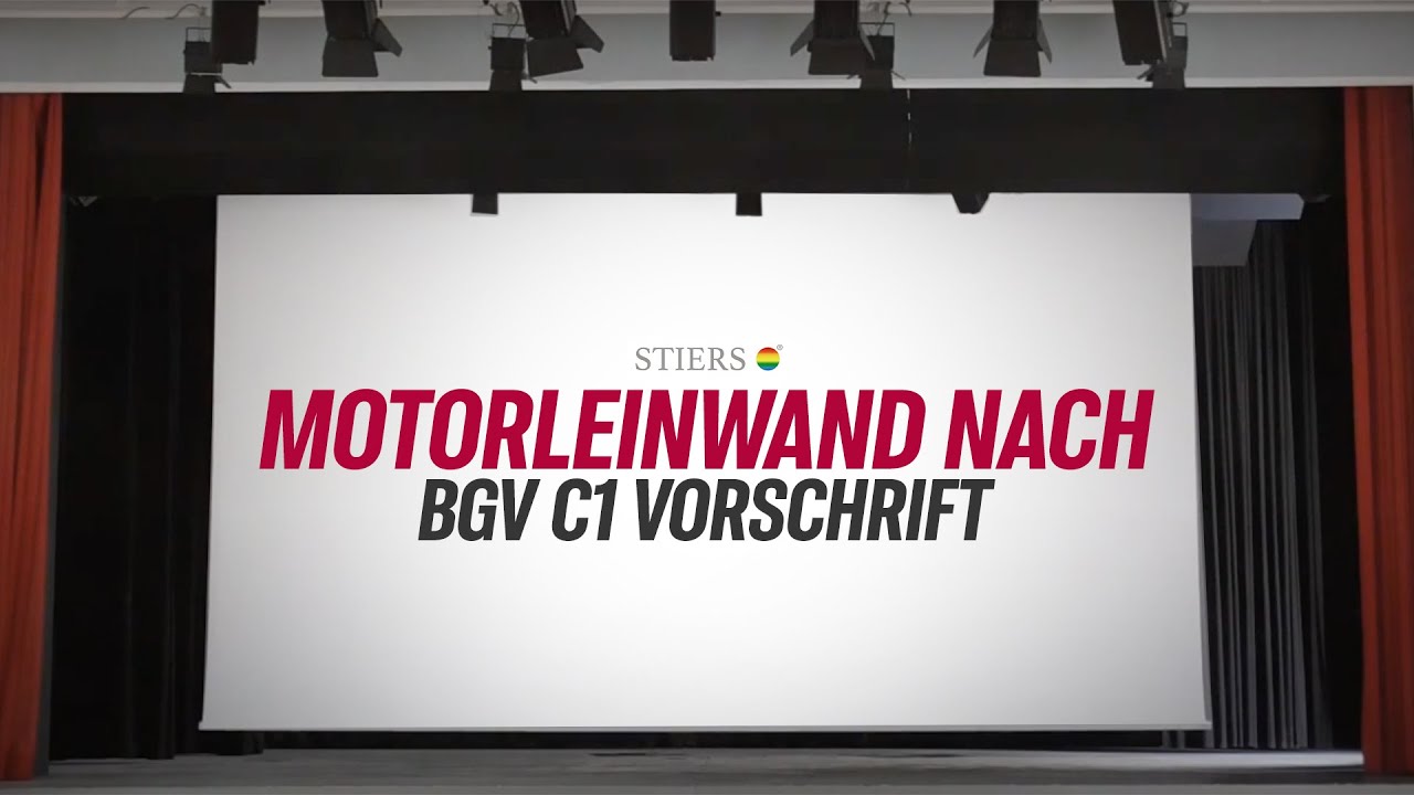 Motorleinwände schwer entflammbar nach BGV-C1