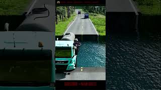 Moment before cooked BeamNG #beamng 976 Many colorful tank trucks jumping through large puddles