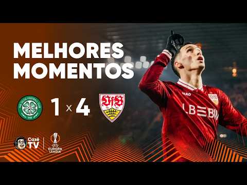 MELHORES MOMENTOS: CELTIC 1 X 4 STUTTGART | EUROPA LEAGUE 2026 | PLAYOFFS DAS OITAVAS DE FINAL