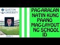 Photoshop for Beginners - How to layout a school ID (Tagalog Tutorial)