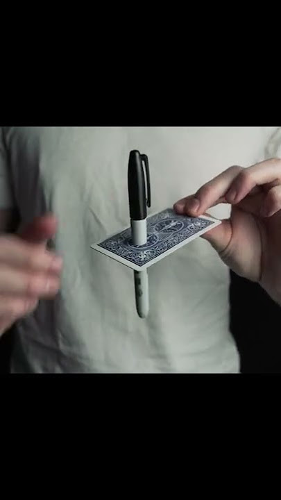 Pen Thru Card Magic 😮 #shorts