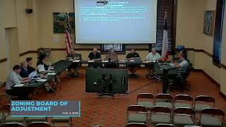 Zoning Board of Adjustment LIVE stream 8-3-26