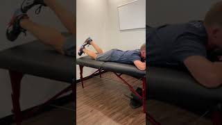 Prone hamstring isometrics one 3 positions