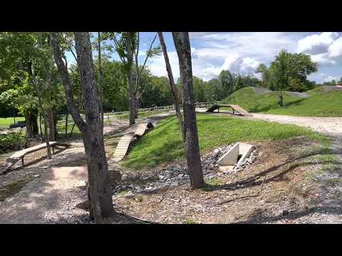 Skills line and playground features at Baker Creek Preserve