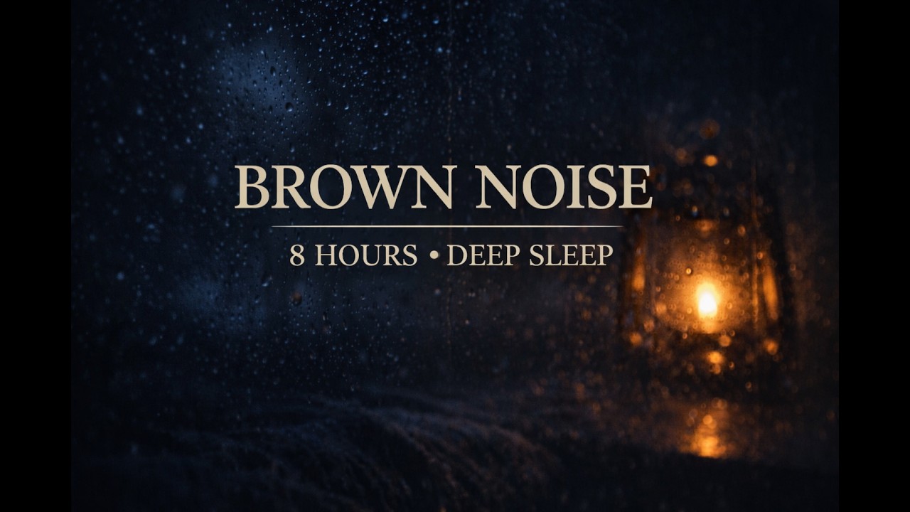 Brown Noise Deep Sleep for Anxiety l 8 Hours l Fall Asleep Fast l Bedroom with Lantern