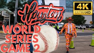 Walking Tour | Houston Downtown 4K Binaural Audio | World Series Game 2