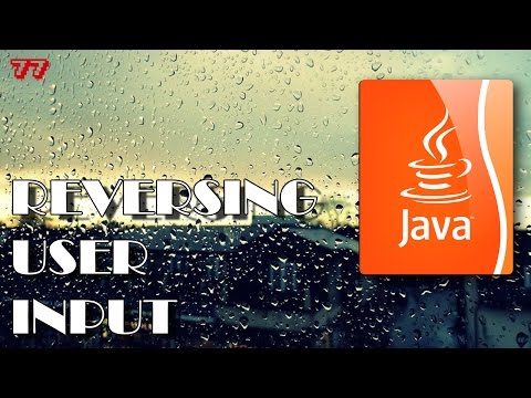 Learn JAVA - Reversing user input