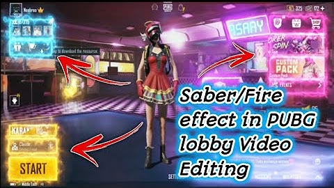 Tiktok trending PUBG lobby saber effect video editing |pubg lobby video editing| kinemaster tutorial