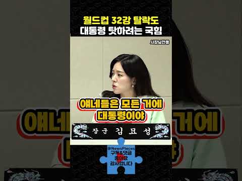 월드컵 32강 탈락도 대통령 탓하려는 국힘 | #사장남천동 #헬마 #shorts thumbnail