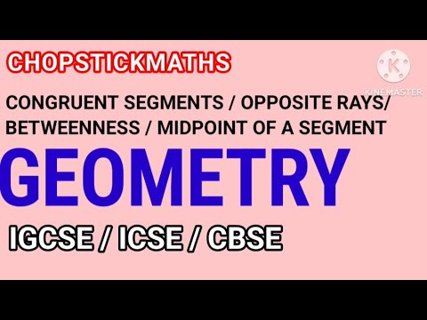 CONGRUENT SEGMENTS / OPPOSITE RAYS / BETWEENNESS