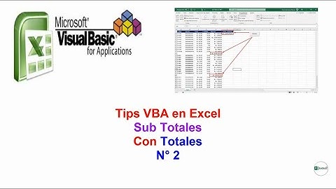 Subtotales en Excel con VBA N° 2 - Tips VBA en Excel