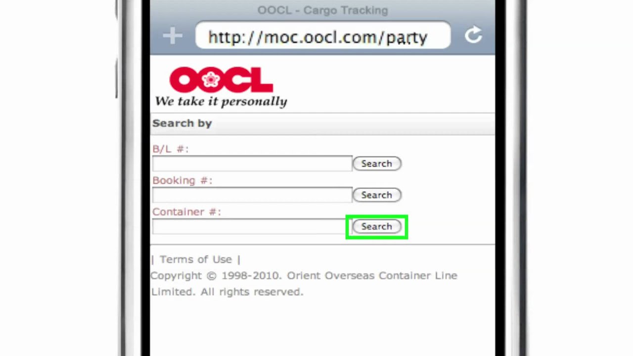 Oocl tracking