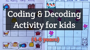 coding & decoding activities for kids(4-6 years) /diy brain teaser worksheets for kids