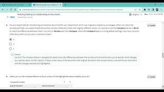 Work Smarter With Microsoft Word Module Graded quiz Week 6