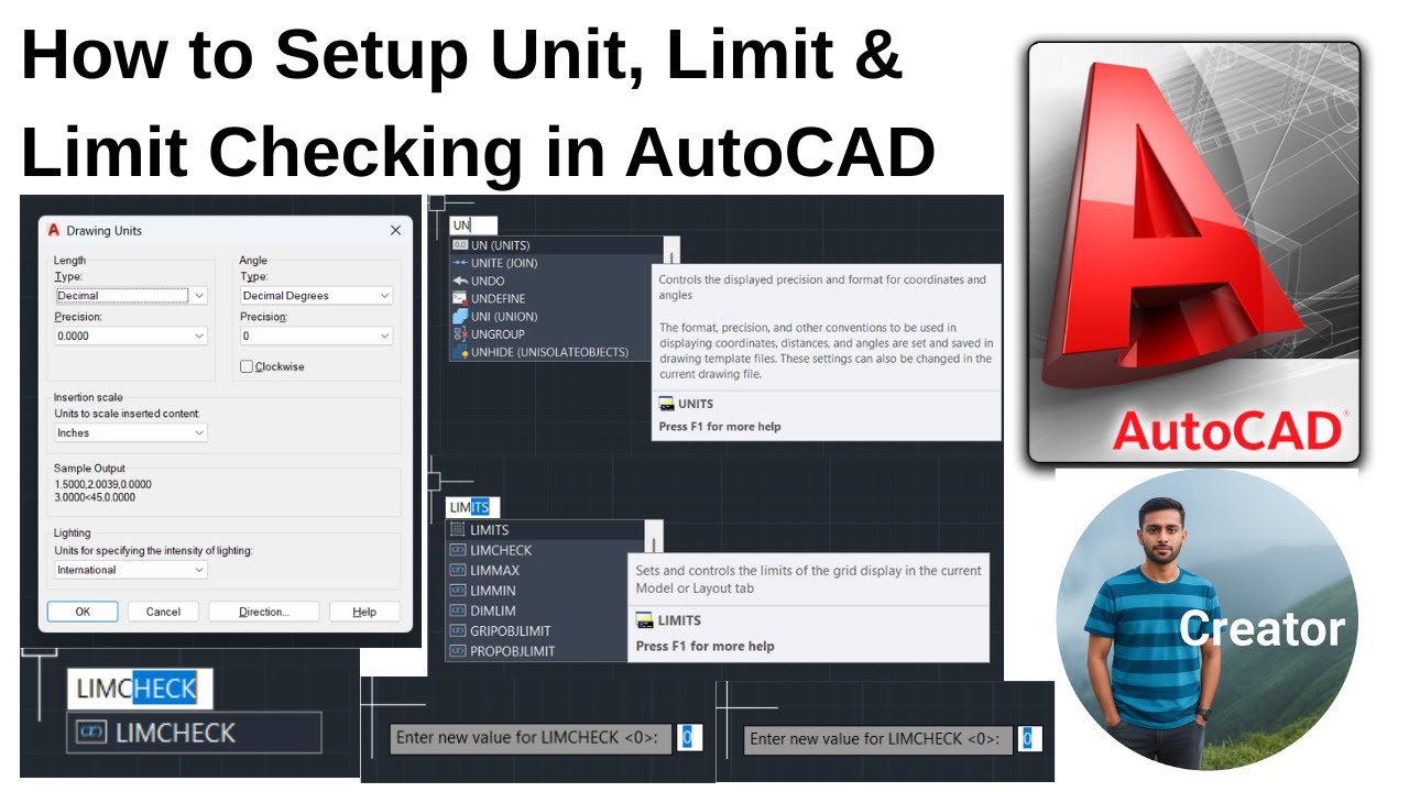 Unit & Limit Setup in AutoCAD #autocad #viral #cad - YouTube