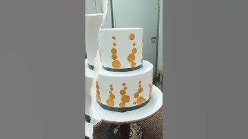 How to decorate 2 tear design cake #cakedecoration #viralvideo #cakedesign