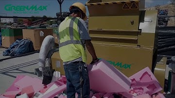 EPE foam can be recycled into small ingots through GREENMAX MARS SERIS densifier