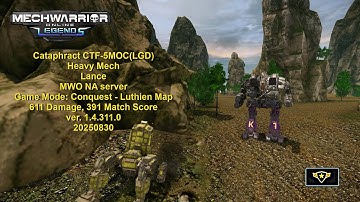 🤖 MechWarrior Online - Cataphract CTF-5MOC(LGD), Heavy Mech - I got two! Square how many...?