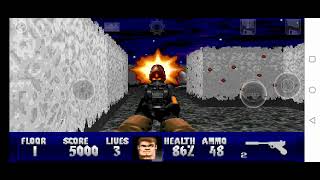 Wolfenstein 3d - Blitz und Donner map 01. Alpha Touch Android.