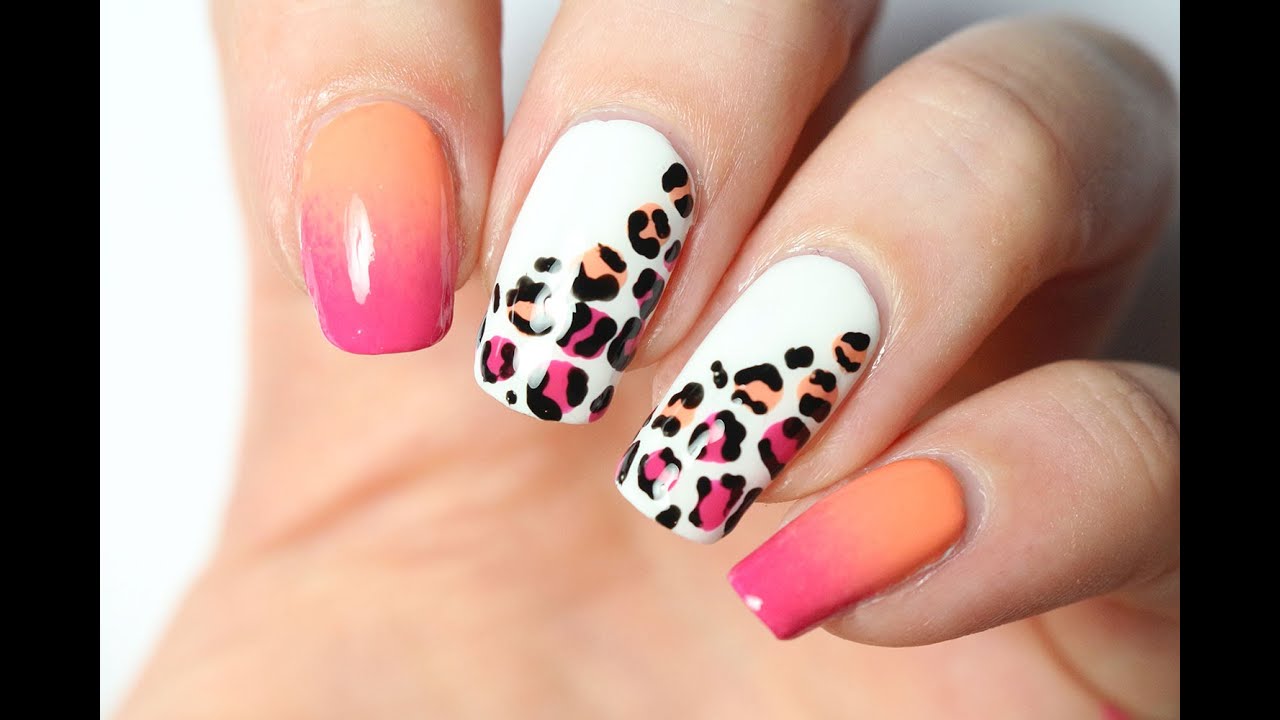 🐯 Nail art dégradé et léopard 🐯