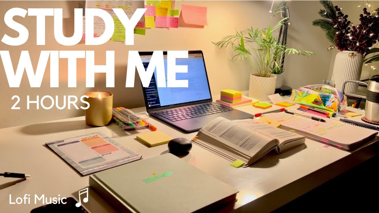 2 HOURS STUDY WITH ME / Lo-Fi Music / Pomodoro 50-10/ Countdown Timer ...