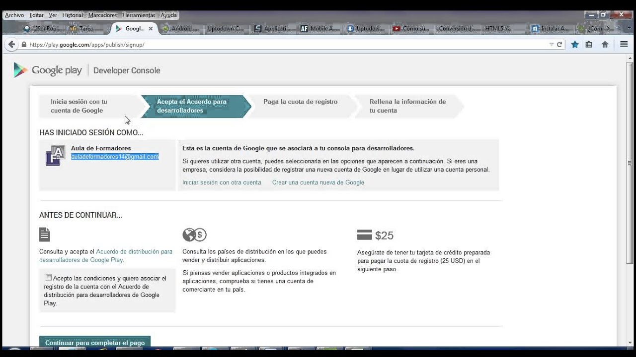 Como subir una aplicación APK a la tienda de GOOGLE PLAY - YouTube