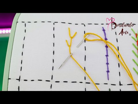 BORDADO DE MUESTRARIO DE 100 PUNTADAS DIFERENTES DE LA 81 a la 85 | HAND EMBROIDERY EASY SAMPLER