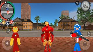 Iron Rope Hero Vice Town City Crime simulator - Fun at NY City Helicopter - Android Gameplay screenshot 3
